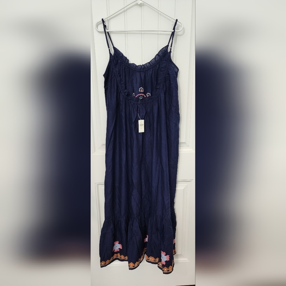 NEW! Anthropologie The Malika Embroidered Dress, Size Medium - Picture 5 of 9
